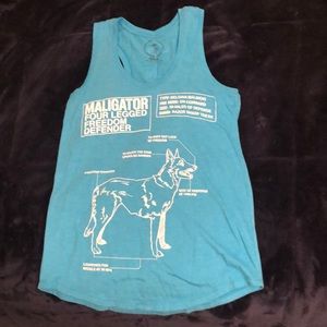 Women’s Blue Nine Line tank top.